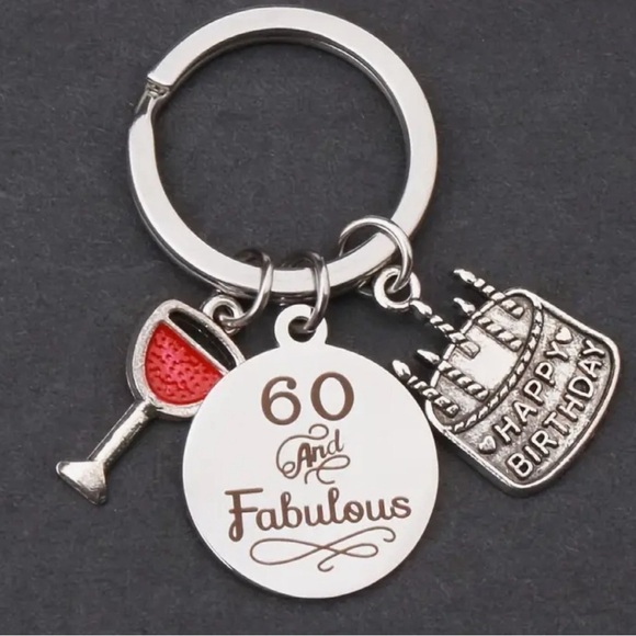NWT 60 AND FABULOUS KEYCHAIN - Picture 2 of 4